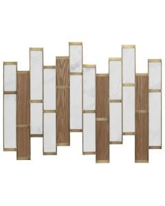Dekorues muri, Alisha, mdf/metalike, kafe/e bardhë, 96xH76 cm