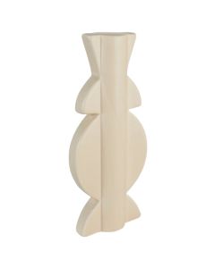 Decorative object, Mala, ceramic, beige, 10.5x4.2xH24.8 cm