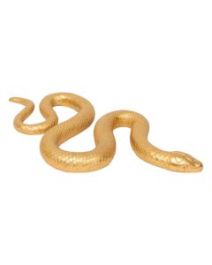 Decorative object, Snake, polyresin, golden, 35 cm