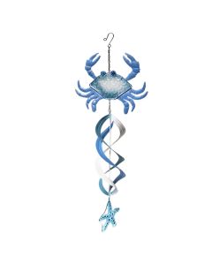 Objekt dekorues, Windchime, metalike, blu, 14x31xH89 cm
