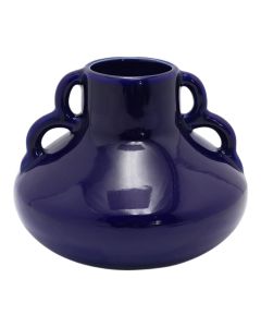 Decorative vase, ceramic, Blue, Ø20xH15 cm