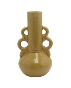 Decorative vase, ceramic, Mustard, Ø14xH26 cm