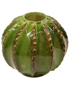Decorative vase, Cactus, glass, green, 10x10xH9 cm