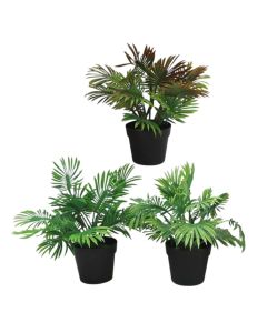 Lule artificiale, Palm, plastike, të ndryshme, 30x30xH26 cm