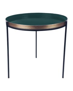 Side table, metal, green, 46x46xH46 cm