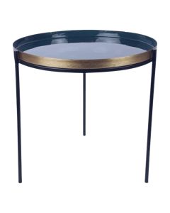 Side table, metal, blue, 47.5x47.5xH40 cm
