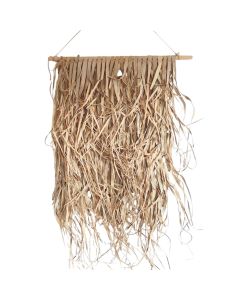 Wall decoration, straw, natural, 65x6xH80 cm