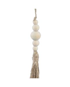 Decorative pendant, wooden, white, 16 cm