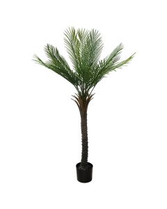 Artificial tree,  Palm , in pot, plastic, green/ black, 150 cm