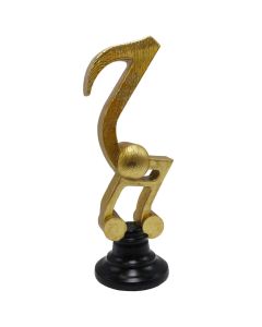 Decorative object, Music notes, resin, gold/ black, 13.5x12.7xH37.9 cm
