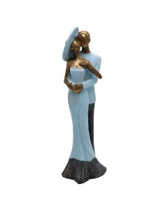 Decorative statue, Love, resin, grey/ bronze, 9x7.5xH32 cm