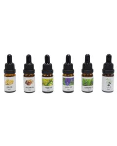 Set vajra aromatizues ambjenti, të ndryshme, xham, e zezë, 6 pc