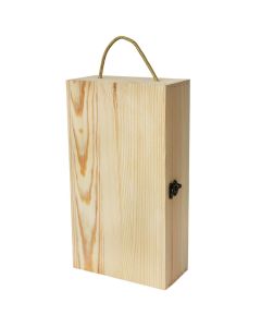 Wine gift box, wooden, natural color, 35x19xH9.5 cm