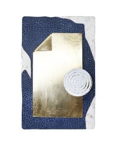 Panel dekorues muri, rezinë/metal, floriri/e zezë, 57xH90 cm