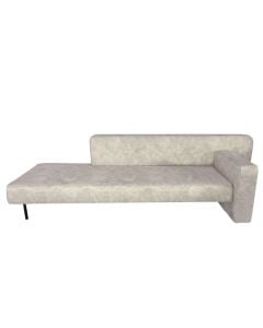 Divan, tapiceri tekstili, strukturë druri, bezhë, 271x87xH78 cm