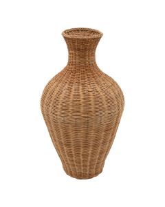 Decorative vase, rattan, brown, 40x40xH70 cm