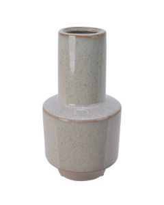 Decorative vase, ceramic, wool white, dia.10xH19.5 cm