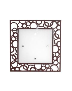 Ndriçues tavani druri, E27, 2x60W, 40x40xH7.5 cm