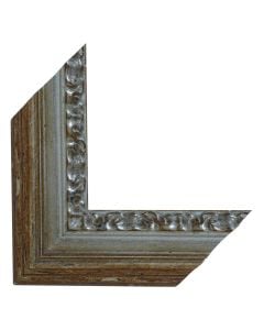 Shufra druri, decor 1068, (ngjyrë argjendi dhe bit), 5x3.8 cm, 3 ml