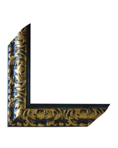 Shufra druri, decor 377, (ngjyrë ari dhe të zeza), 3.5x2.3 cm, 2.3 ml