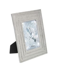 Stand photo frame silver, 24 cm