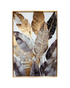 Pikturë e printuar ''Leaves'', kornizë MDF, shumëngjyrëshe, 40 x 60 cm
