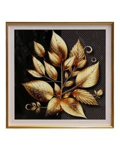 Pikturë e printuar ''Leaves'', kornizë MDF, shumëngjyrëshe, 40 x 40 cm