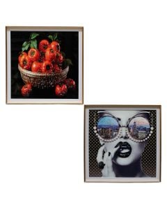 Pikturë e printuar ''Tomatoes'', kornizë MDF, shumëngjyrëshe, 50 x 50 cm