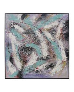 Picture ''Abstract'', kornizë MDF, colorful, 120 x 120 cm