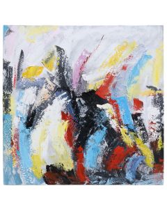 Picture ''Abstract'', colorful, 80 x 80 cm