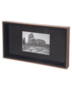 Photo frame, mdf/glass, brown/black, 32x17 cm