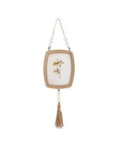 Decorative frame, Jayden, wooden/glass, naturale, 12xH16 cm