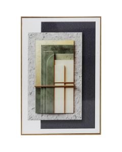Pikturë e porintuar, Abstract, kornizë mdf, shumëgjyrëshe, 40xH60 cm