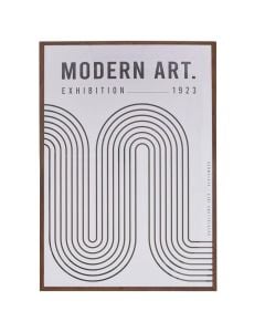 Pikturë e printuar, "Modern art", kornizë MDF, e bardhë, 50xH70 cm