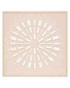 Canvas, 3D, MDF frame, beige/white, 78xH78 cm