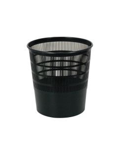 Waste paper bin, 16 lt, plastic, black, Ø30 xH32 cm