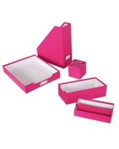 Set kancelarish kartoni roze 5 cope.