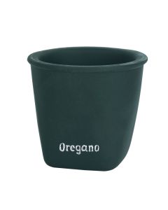 Vazo lulesh rrethore, qeramike, jeshile errët, Ø14 xH13 cm