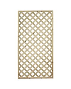 Treated wooden fence, 90x180 cm, frame thickness 35x35 mm, post thickness 5x35 mm, square 65x65 mm, natural color
