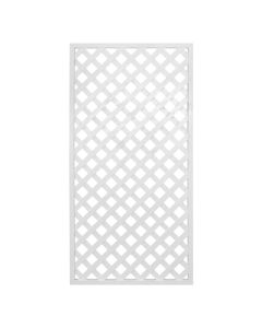 Treated wooden fence, 90x180 cm, frame thickness 35x35 mm, post thickness 5x35 mm, square 65x65 mm, white color