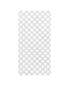 Gardh druri i trajtuar, 85x175 cm, spesori kornizës 12 mm, spesori ristelës 5x35 mm, kuadrati 66x66 mm, ngjyrë e bardhë
