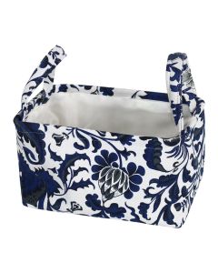 Storage box, textile, blue/white, 26x25xH15 cm