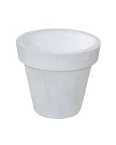 Vazo lulesh, fibra argjili, e bardhë, Ø36.5 xH33.5 cm