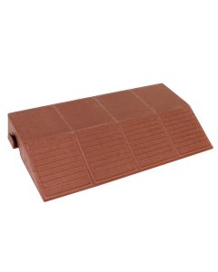 Plastic female finishing tile 20.5x40x4.8cm, terracotta color