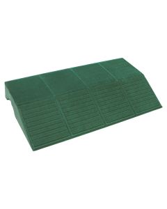 Plastic male finishing tile 20.5x40x4.8cm, green color