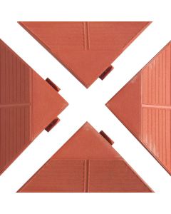 Plastic angels tiles 20x20x27xH4.8cm terracotta color ( 4 pc)