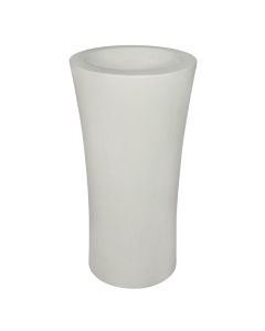 Vazo lulesh rrethore, plastike, fildishtë, Ø48xH87 cm