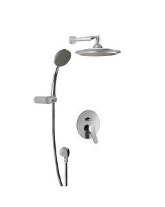 Concealed shower set SURF* static shower head with arm+handshower &flexible hose+built- in shower faucet