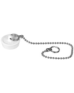 Tapë për lavapjatë me zinxhir, ELIPLAST, gomë dhe metal, e bardhë, Ø3.5 x25 cm