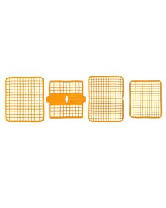 Anti-slip sink mat, ELIPLAST, plastic, orange, 39.5x31 cm; 32.5x28.5 cm; 27.5x27 cm